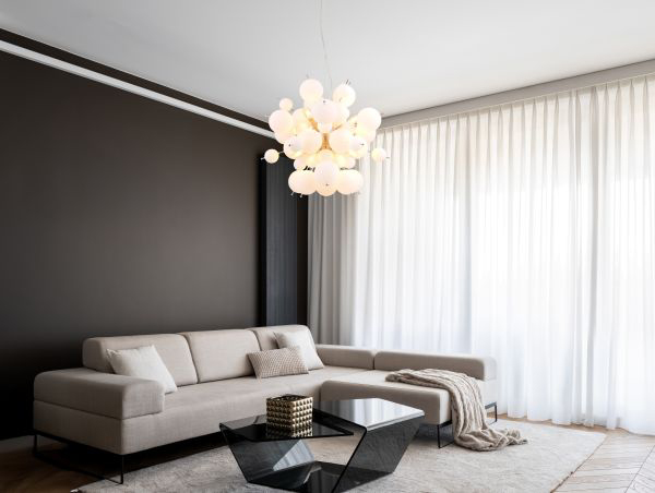 GLOBO LIGHTING 15633HO Lampada a Sospensione Udo 25 Watt 6xE14 Nichel Satinato