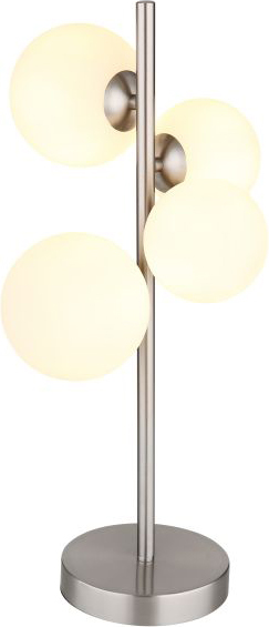 GLOBO LIGHTING 56140-4T Lampada da Tavolo Riha 3.5 W 27x23x51 cm Nichel Satinato