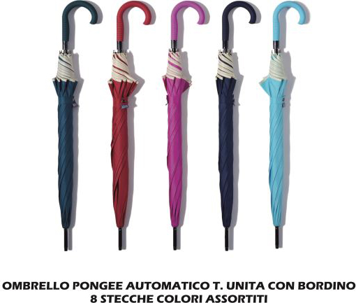 Gallotti EL8319 Ombrello Pongee Automatico T. Unita con Bordino