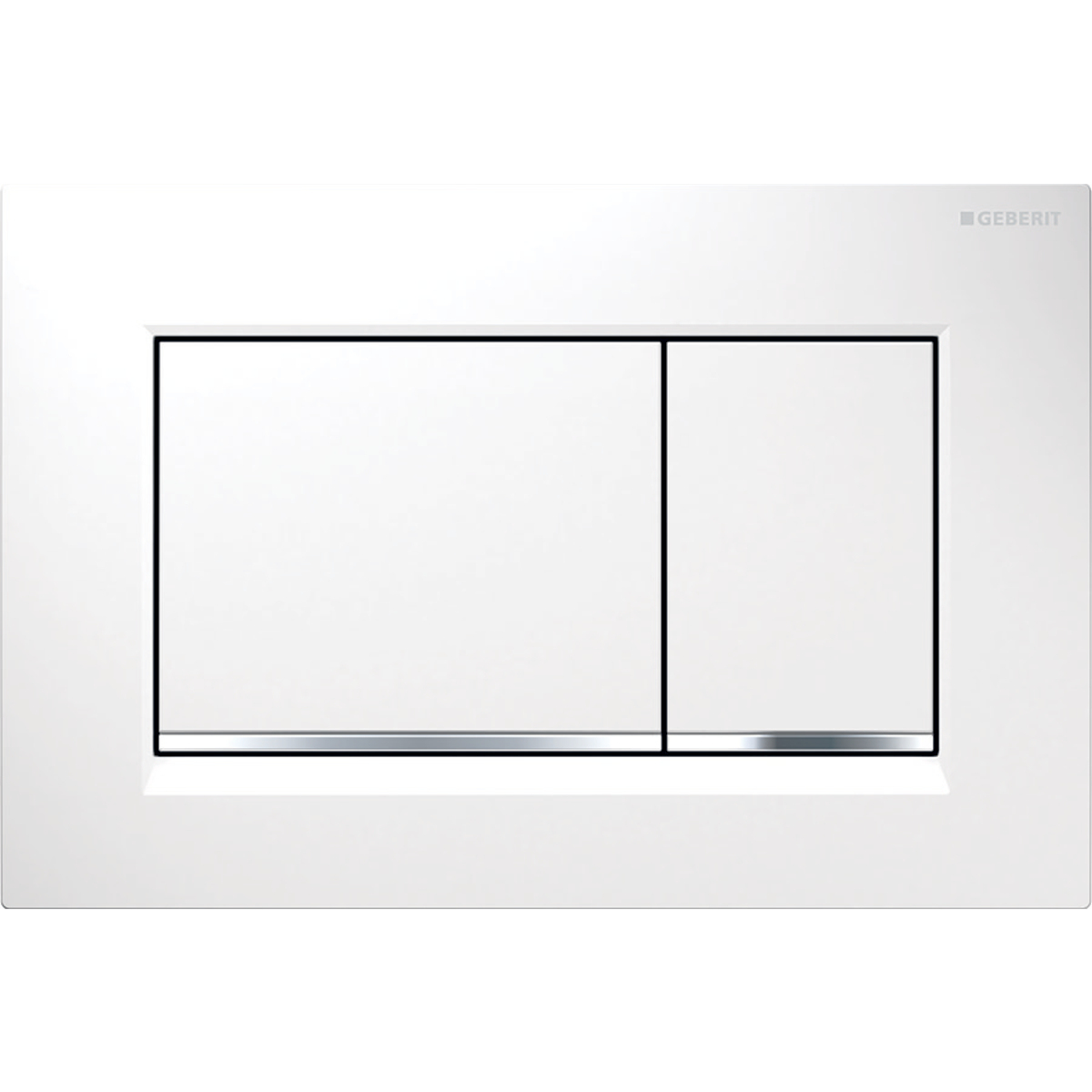 Geberit 115.883.KJ.1 Placca di Comando per Risciacquo Bianco Cromato Sigma 30