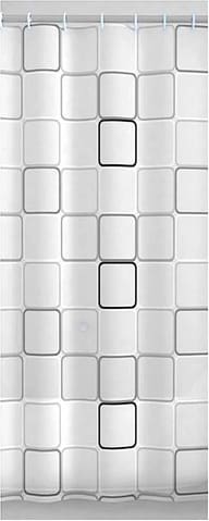 GEDY TVI 1329 2430 Tenda per doccia in plastica 240 x 200 cm "Domino" Grigio