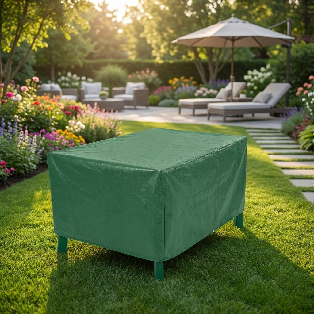 Giardini del Re Copertura Tavolo 125X95 Copertura Tavolo da Giardino Rettangolare 125x95x75 cm Verde