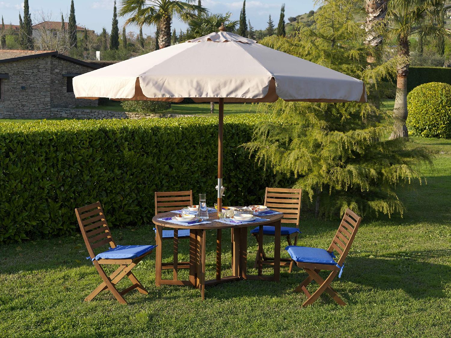 Giardini del Re ISLAND 200X300-6-38 Ombrellone da Giardino 2x3 mt LegnoPoliestere Crema - Island