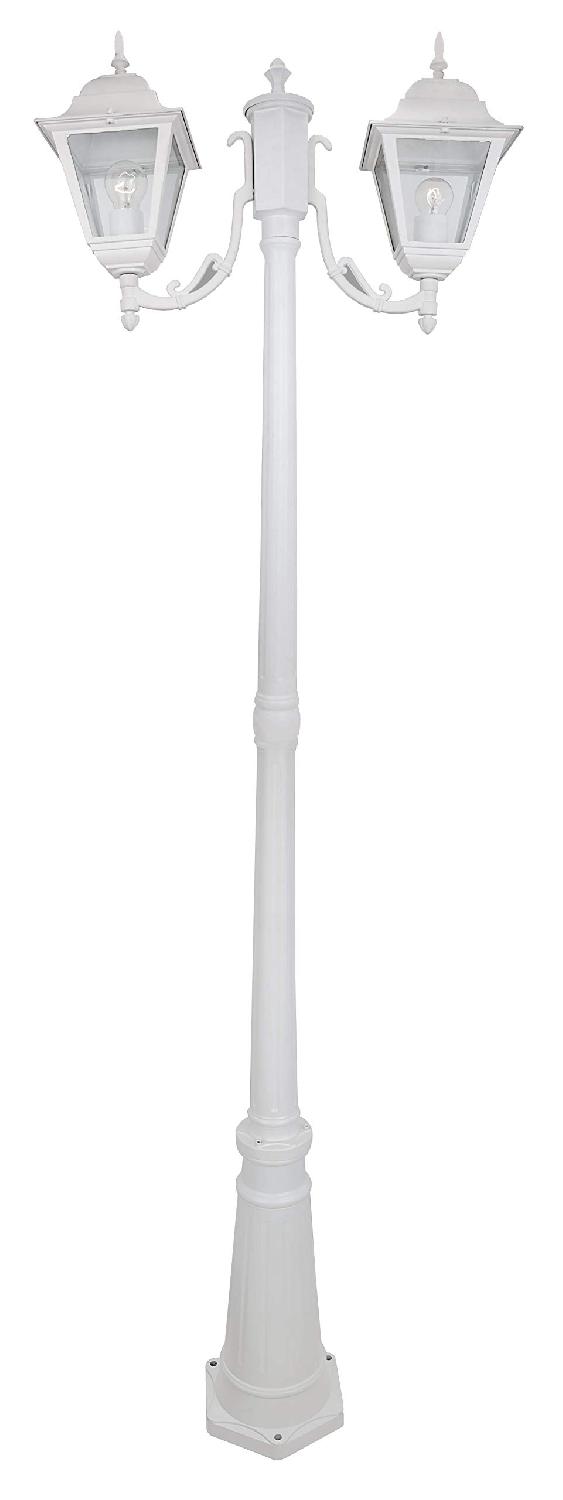 Giardini del Re Lampione New York 200 Bianco Lampione Lampioncino Giardino Esterno 200 cm 2 Luci NewYork