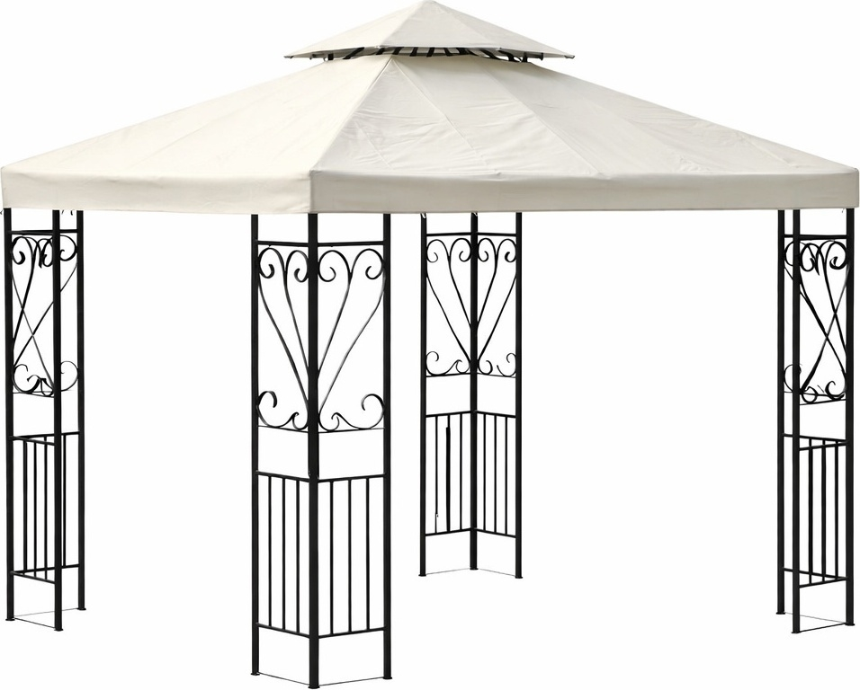 Giardini del Re YF-3133B Gazebo da Giardino 3x3 mt AcciaioTessuto Crema