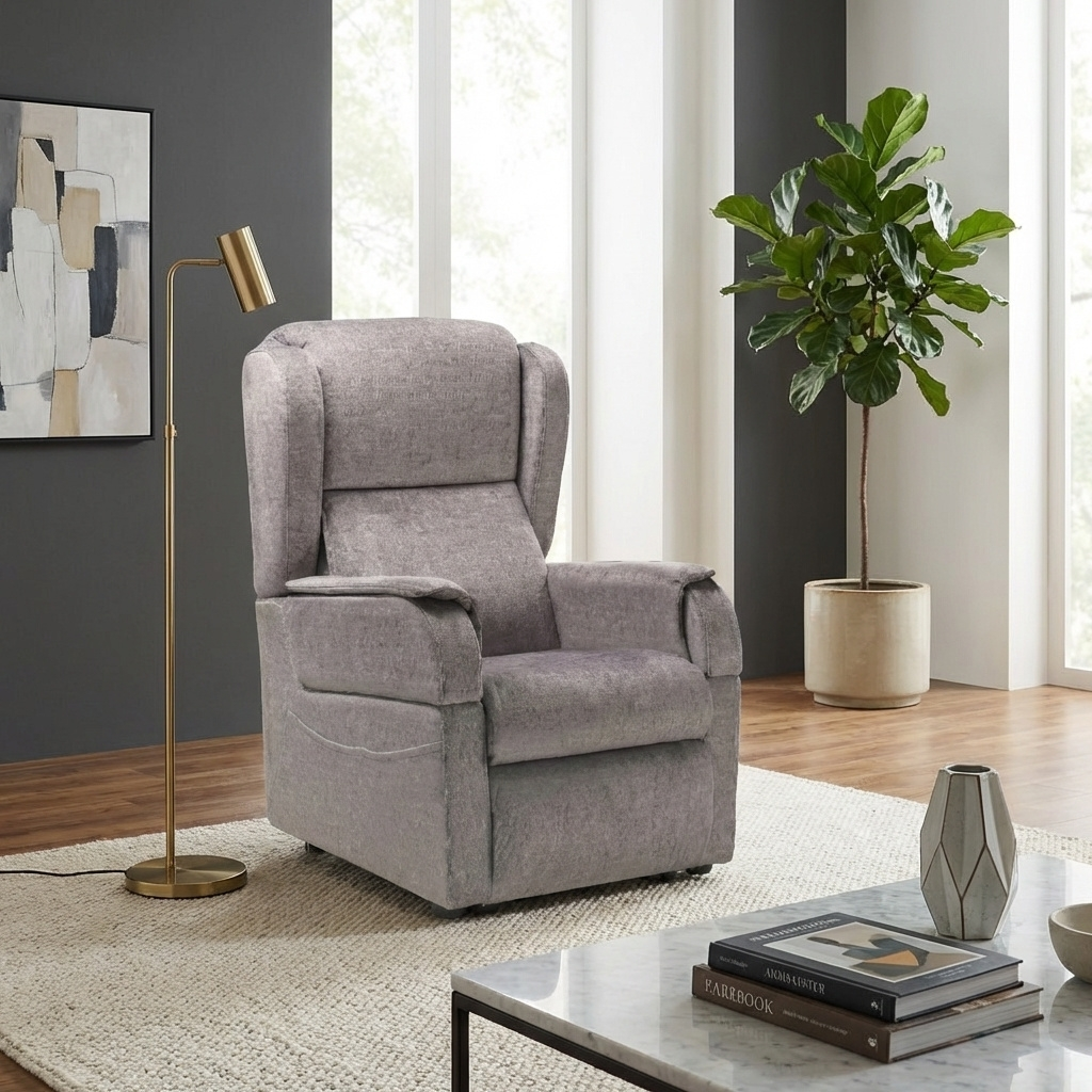 Global Global MAYA Poltrona Anziani Elettrica Alzapersone Reclinabile 74x87x110 Grigio Maya
