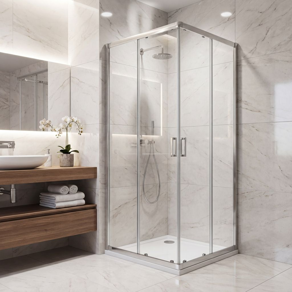 Grandform PFS#Y80 Porta Doccia Parete Doccia Fissa Box Doccia 7678 cm Vetro
