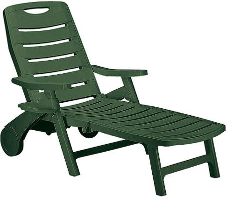 Grandsoleil S6800V Lettino Prendisole Giardino Pieghevole 73x146x105cm Verde PREMIERE