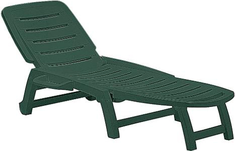 Grandsoleil S6805V Lettino Prendisole da Giardino Pieghevole 64x147x87 cm Verde Cottage