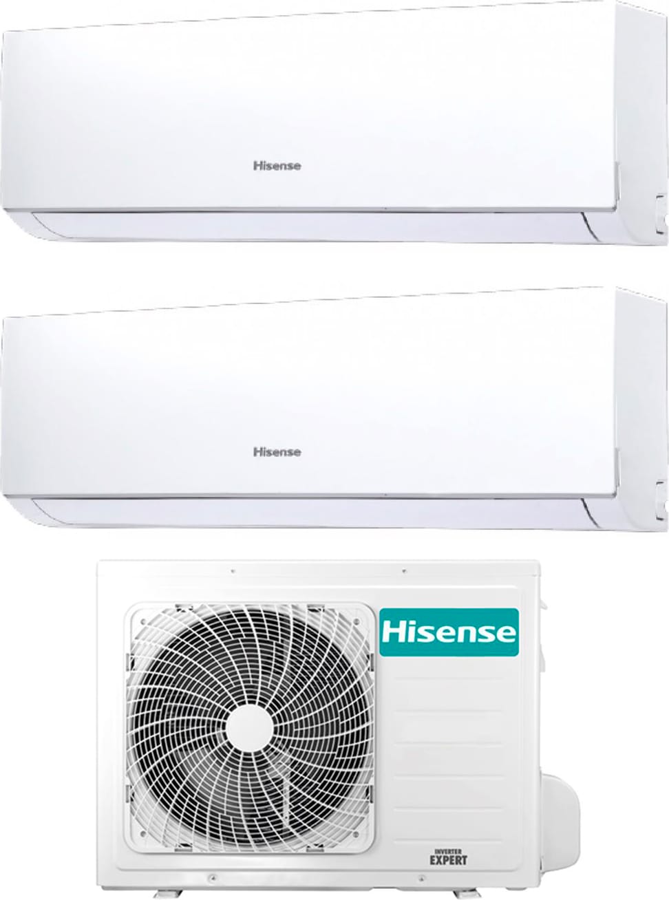 Hisense DJ2535VE0AG+2AMW42U4RRA Climatizzatore Dual Split Inverter 9+12 Btu R32 2AMW42U4RRA New Comfort