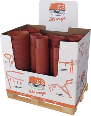 I.C.S. 970e1016 Vaso Tondo + Sottovaso JumboxThea PP Terracotta cm 1640 Cf Pz 1140