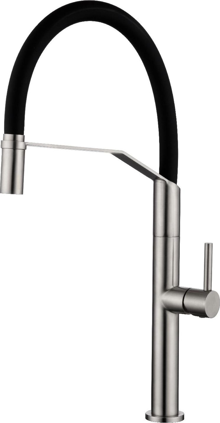 IMEX GCE023AC Miscelatore Cucina Monocomando Bocca Flessibile AcciaioNero  Deva