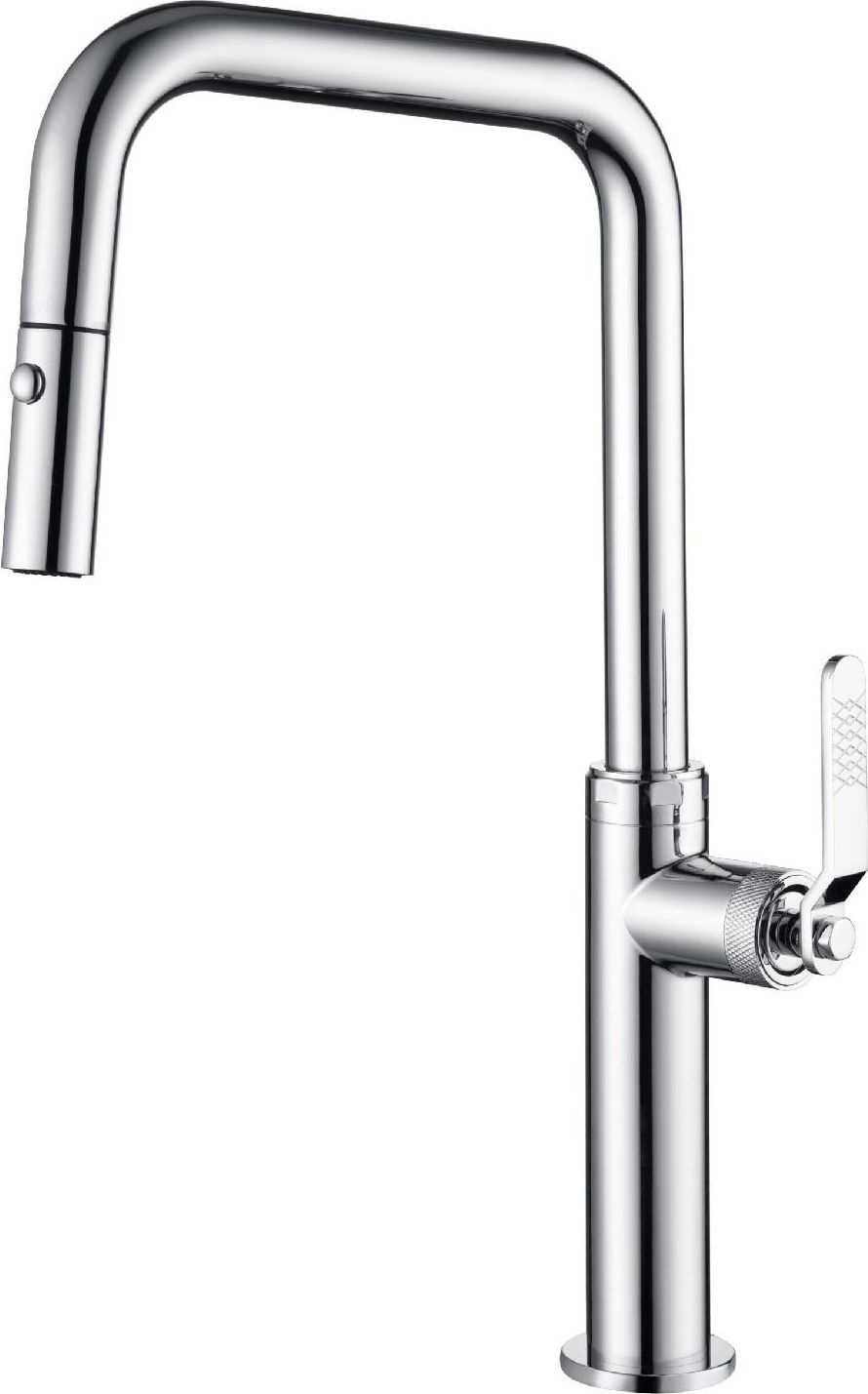 IMEX GCE027 Miscelatore Cucina con Doccetta Estraibile Monocomando Cromo  Niza