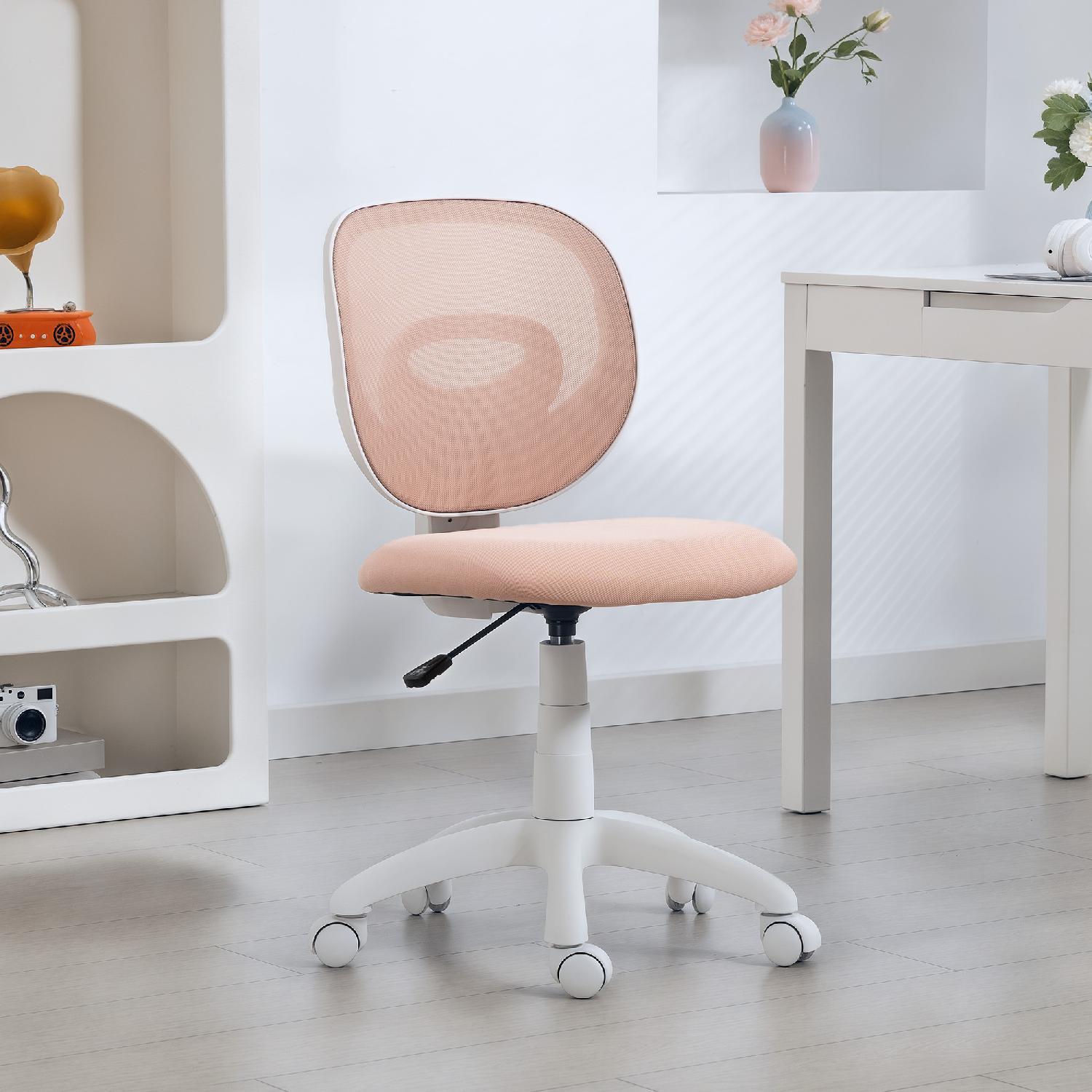 Icon Space 0PKV492 Sedia da Ufficio Ergonomica in Tessuto a Rete Senza Braccioli Rosa
