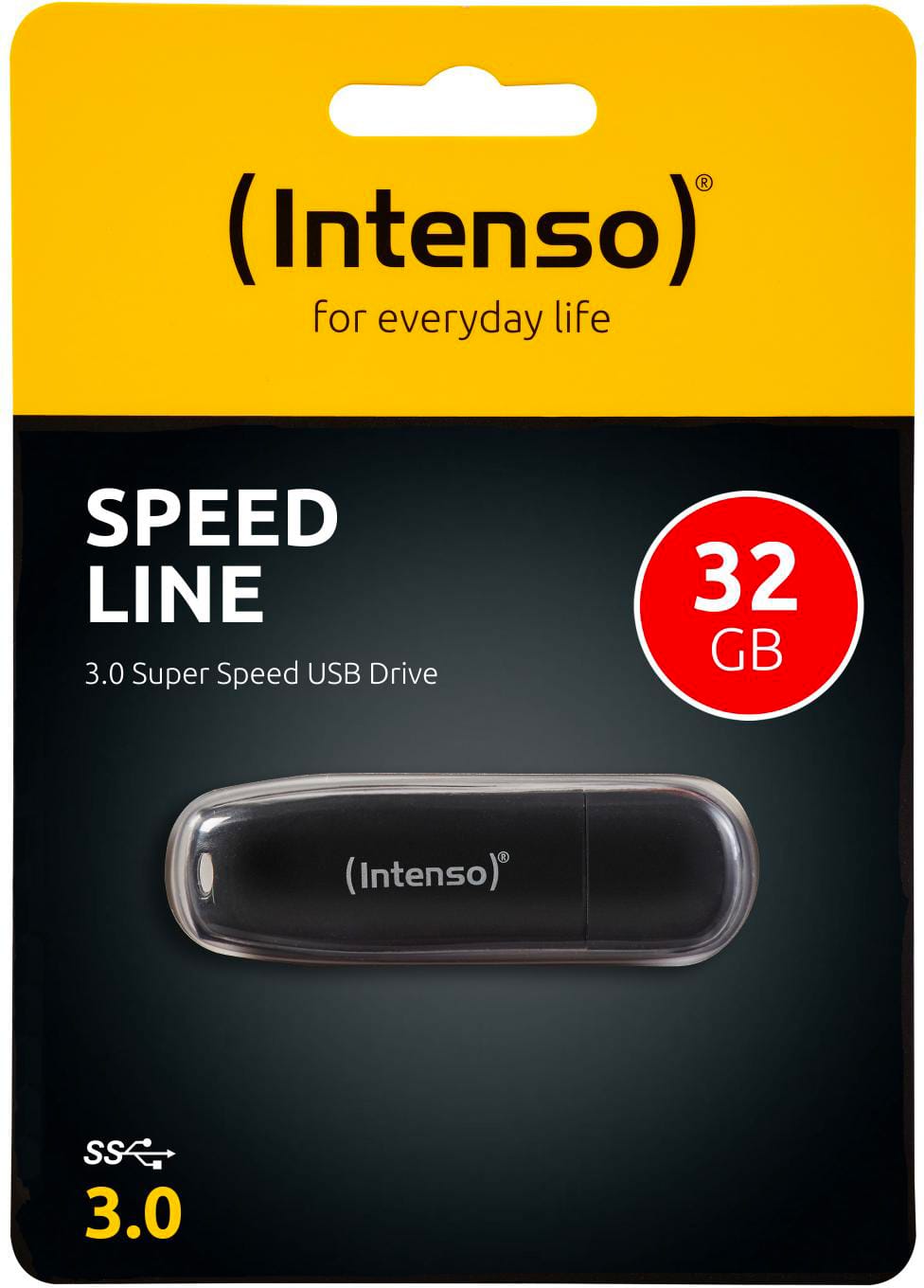 Intenso 3533480 Chiavetta USB Pen Drive 32 GB USB 3.2 Gen 1 Nero  Speed Line