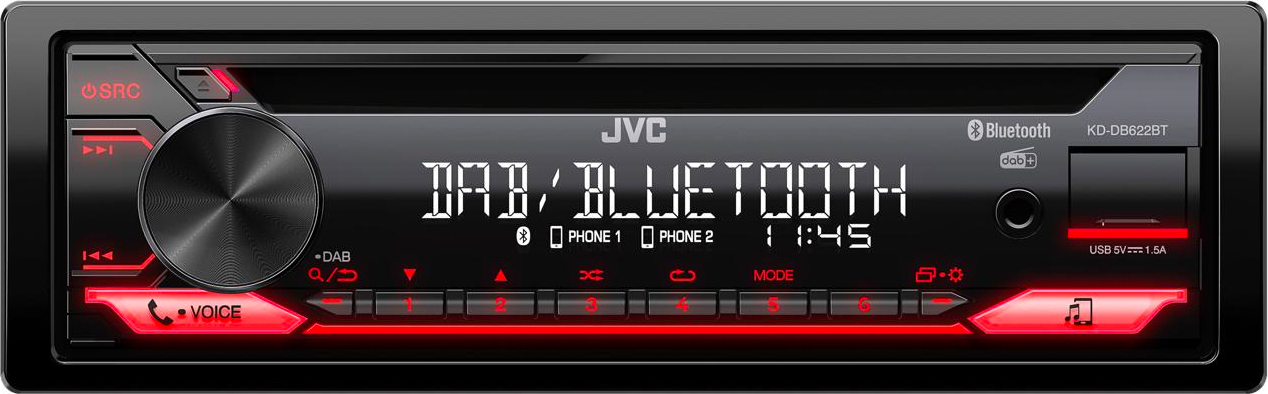 Jvc KD-DB622BT Autoradio 1 DIN Radio DAB lettore CD Bluetooth