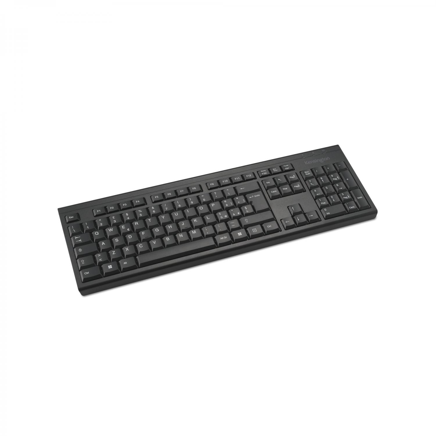 Kensington K75561IT Tastiera Wireless Full-Size e Anti-Versamento Nero KB150 EQ