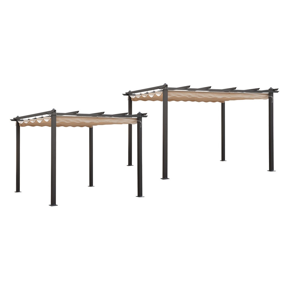 LIF YF-3869 Pergola da Esterno in Alluminio 3 x 4 mt Ecr� - Nassau