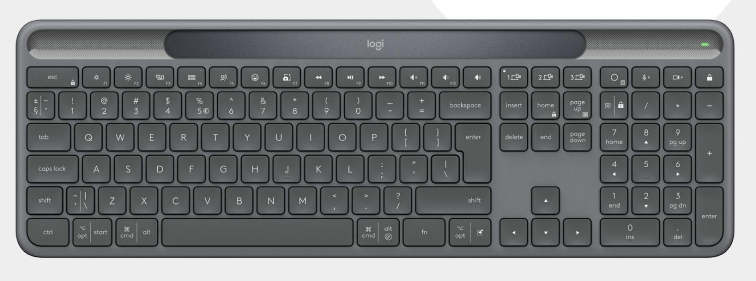Logitech 920-013776 Signature Slim Solar+ Tastiera WirelessBluetooth Grafite K980