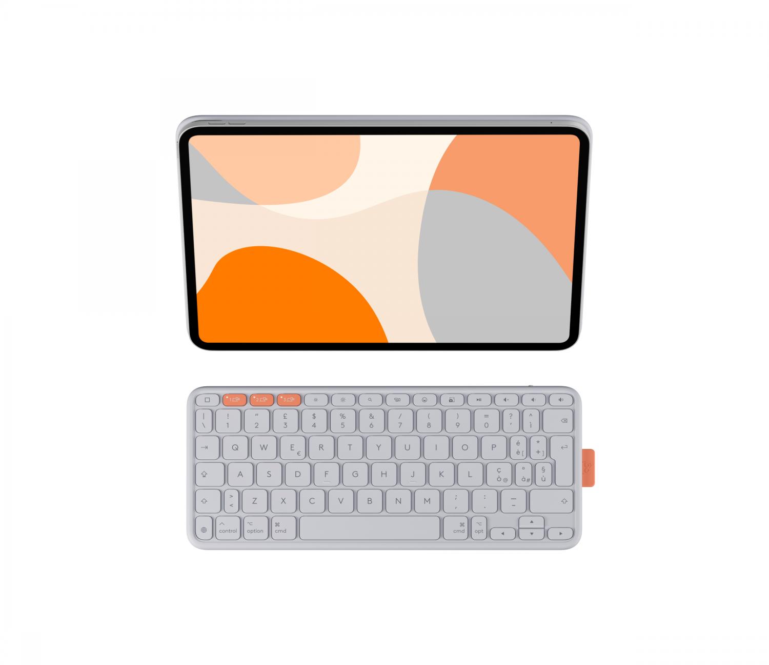 Logitech 920-013848 Flip Folio Tastiera Bluetooth per iPad Pro 11" Grigio chiaro