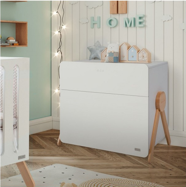 Micuna CASSETTIERA SWING BIANCO NATURALE Cassettiera Neonato Com� Bianco e legno naturale - Swing