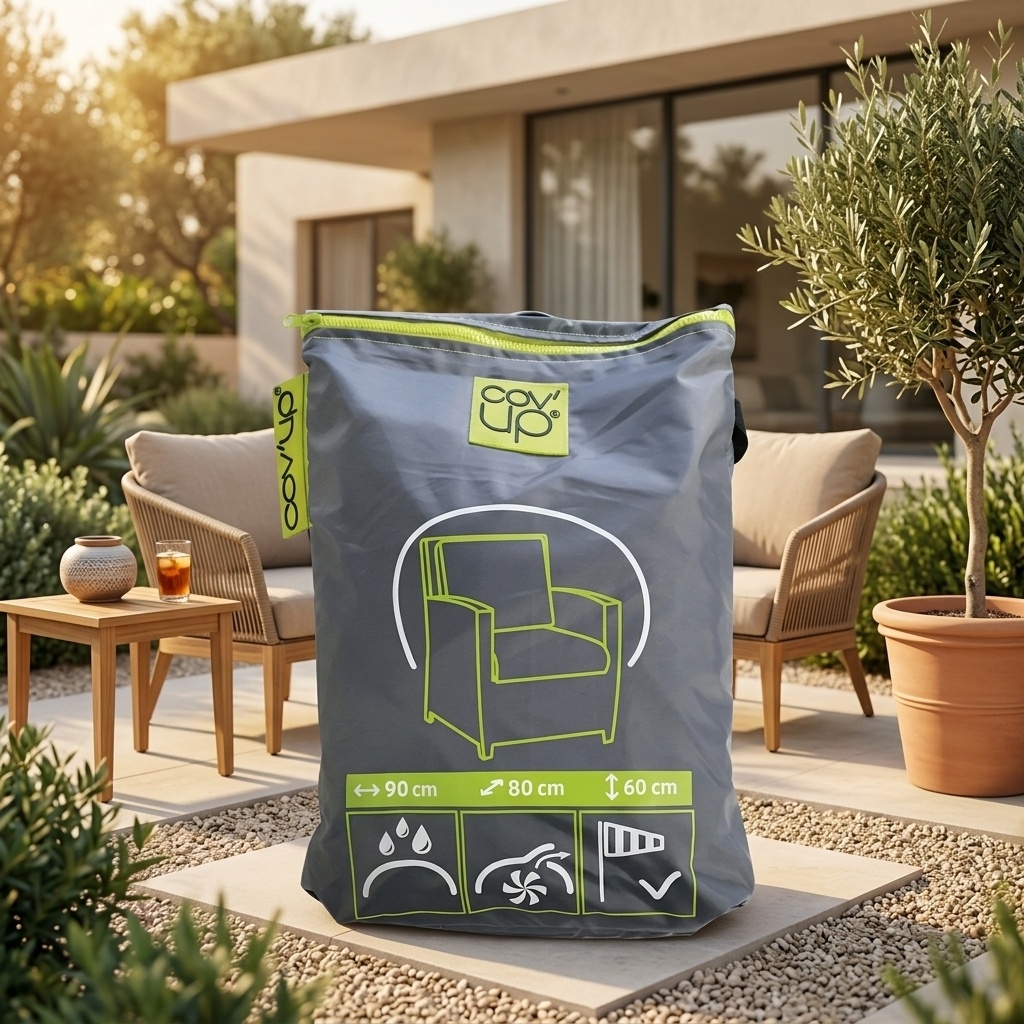 Moia CVP04 Telo copertura poltrona giardino Poliestere Impermeabile 90x60x80 cm
