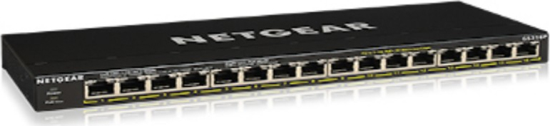 Netgear GS316P Non gestito Gigabit Ethernet 10/100/1000 PoE Nero GS316P-100EUS