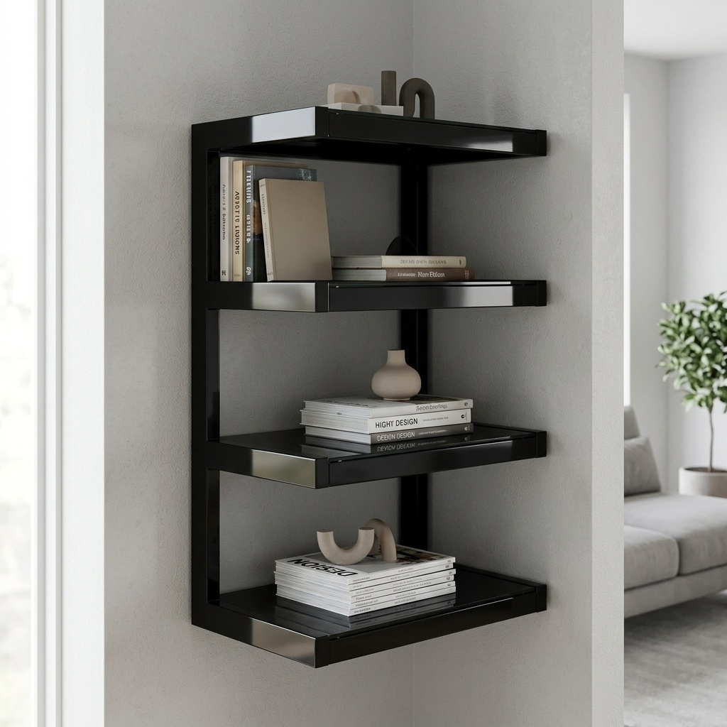 Norstone 3760108801899 Mobile AudioVideo 4 Mensole Max 40 kg 57x40x86 cm Nero - Esse HiFi