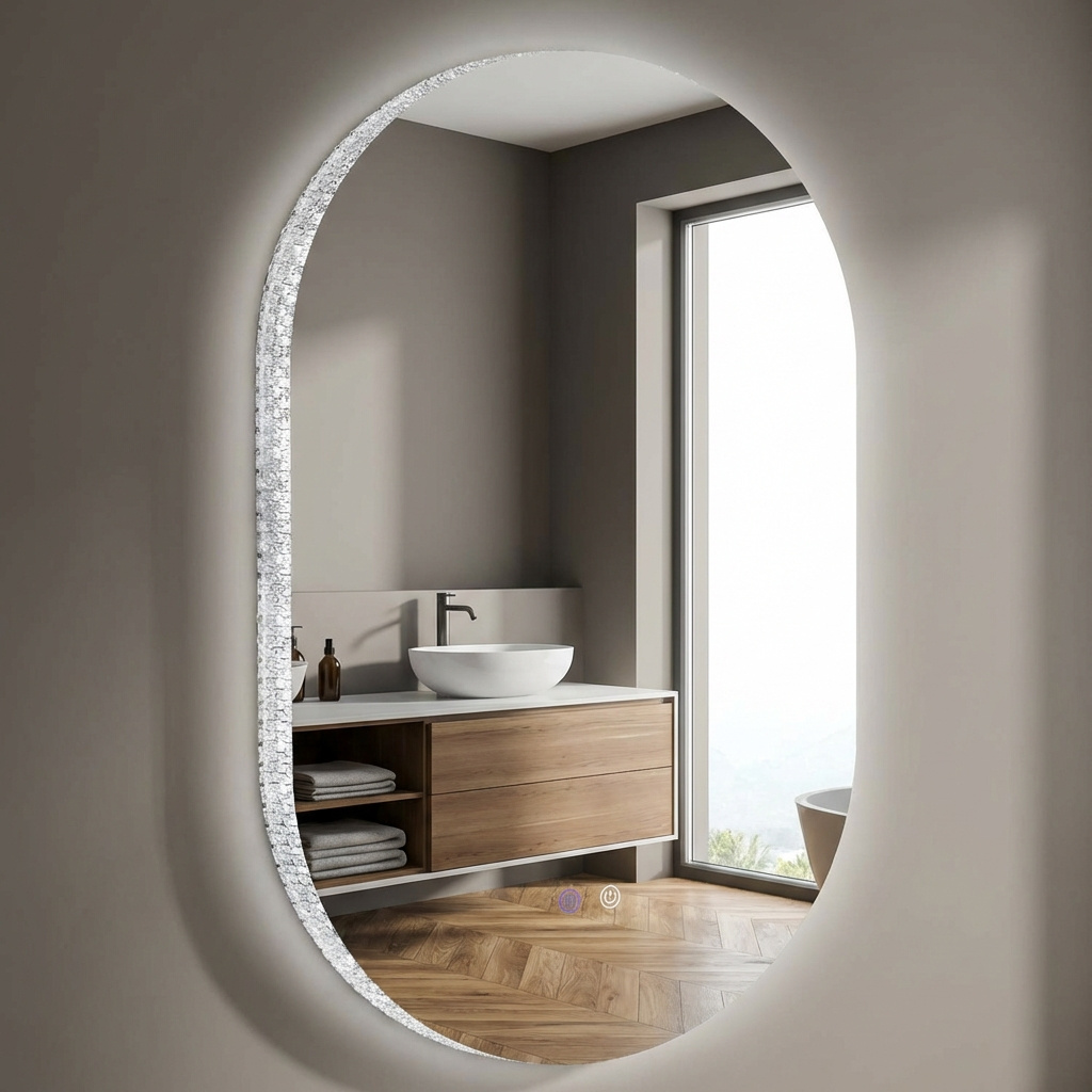 DecHome R507CR Specchio Bagno Ovale 81x51 cm