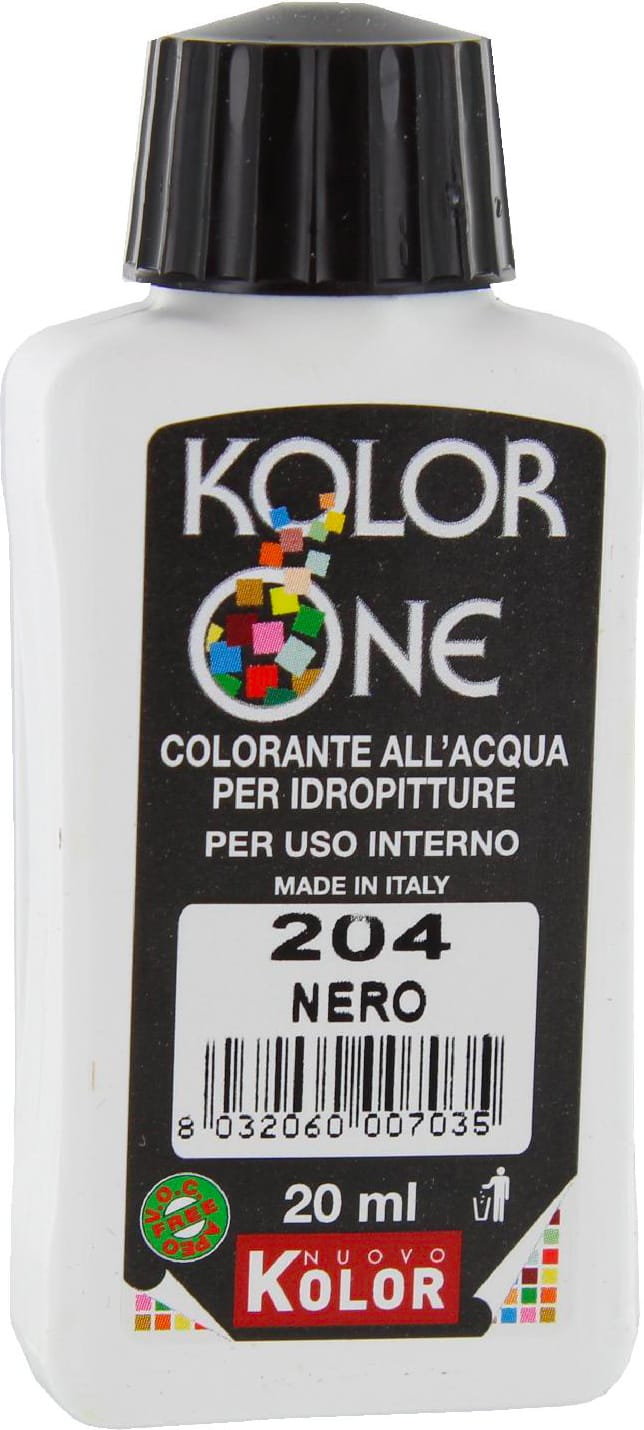 Nuovo Kolor KOLOR 20-204 Colorante Kolor One ml 20 N.204 Nero Pezzi 12