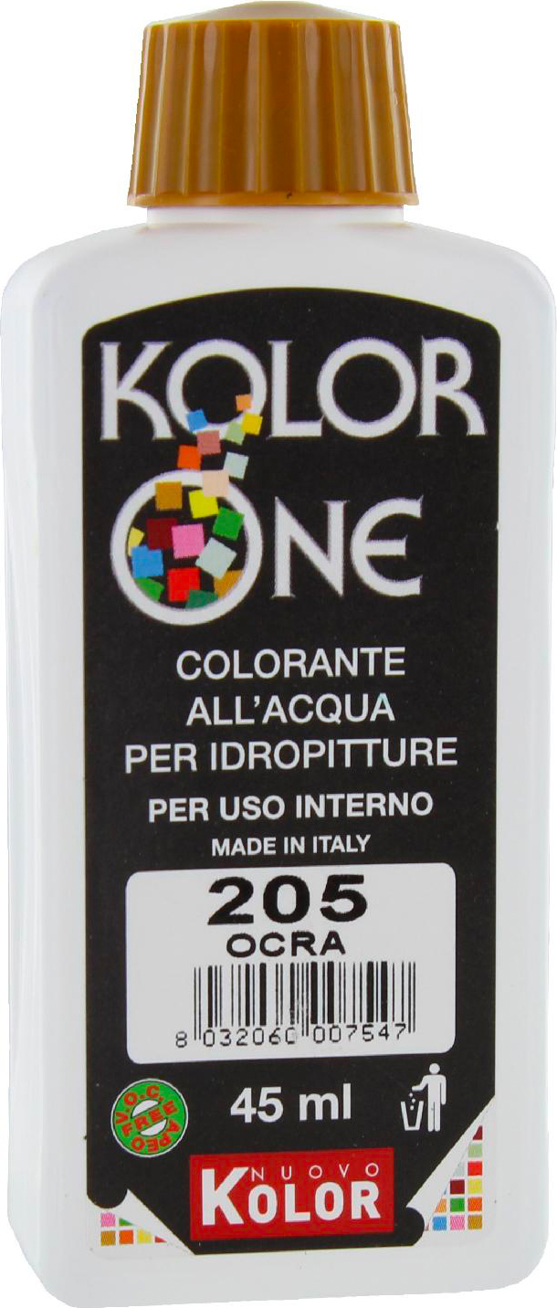 Nuovo Kolor KOLOR 45-205 Colorante Kolor One ml 45 N.205 Ocra Pezzi 12