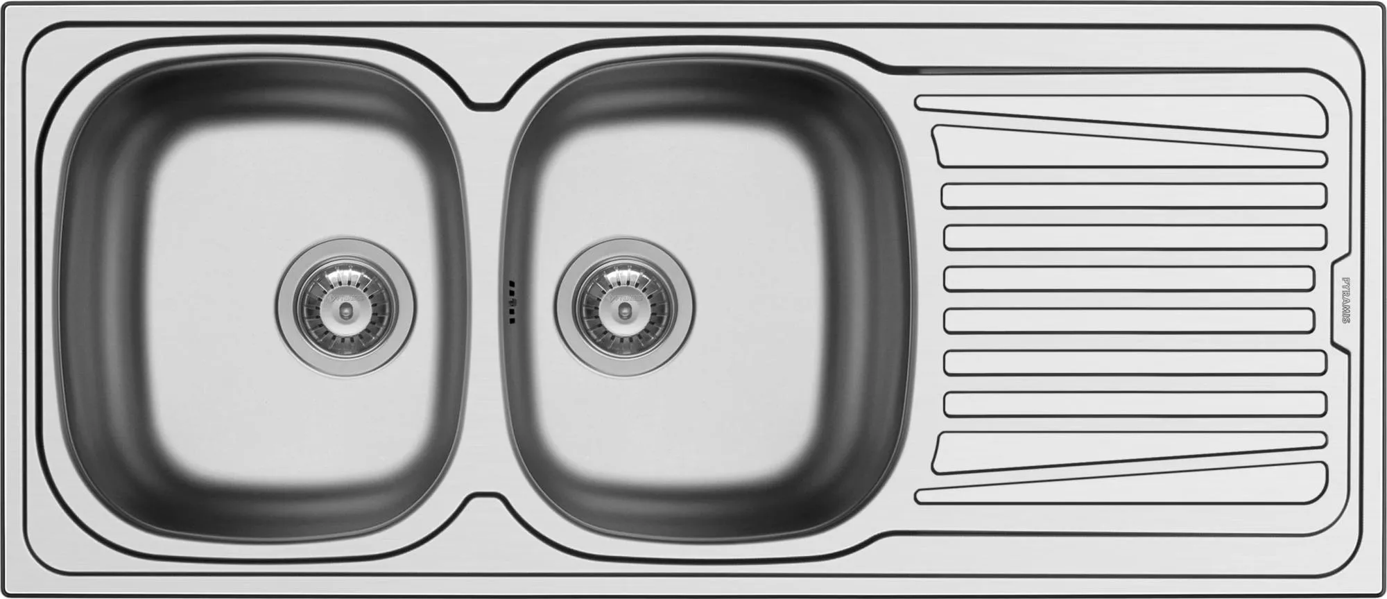 PYRAMIS 100150630 Lavello cucina 2 Vasche 116 cm Acciaio Inox  Sparta 2B 1D
