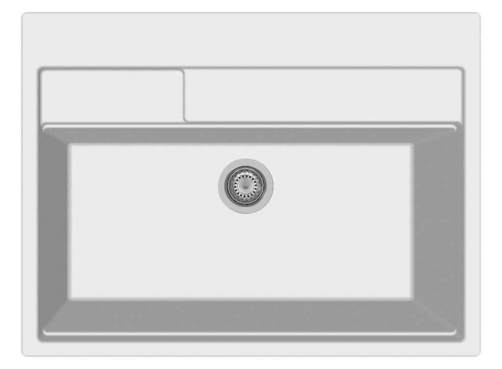 Plados CT9010 NS N1 Lavello Cucina 1 Vasca 90 cm Nanostone Bianco Latte ContempoCT9010