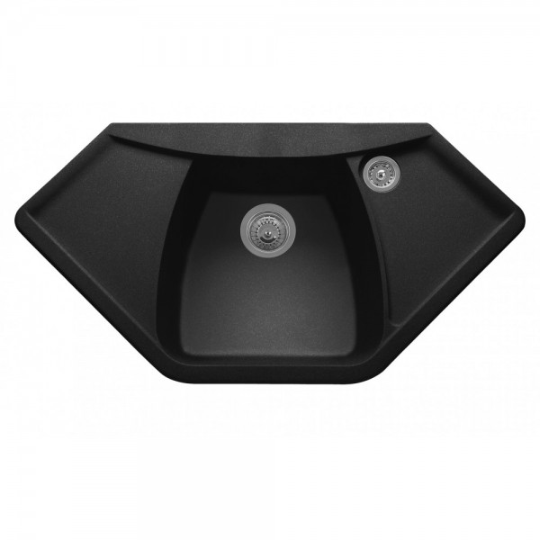 Plados CX0981 UM 44 Lavello Cucina  1 Vasca con Gocciolatoio 98 cm Ultrametal Nero
