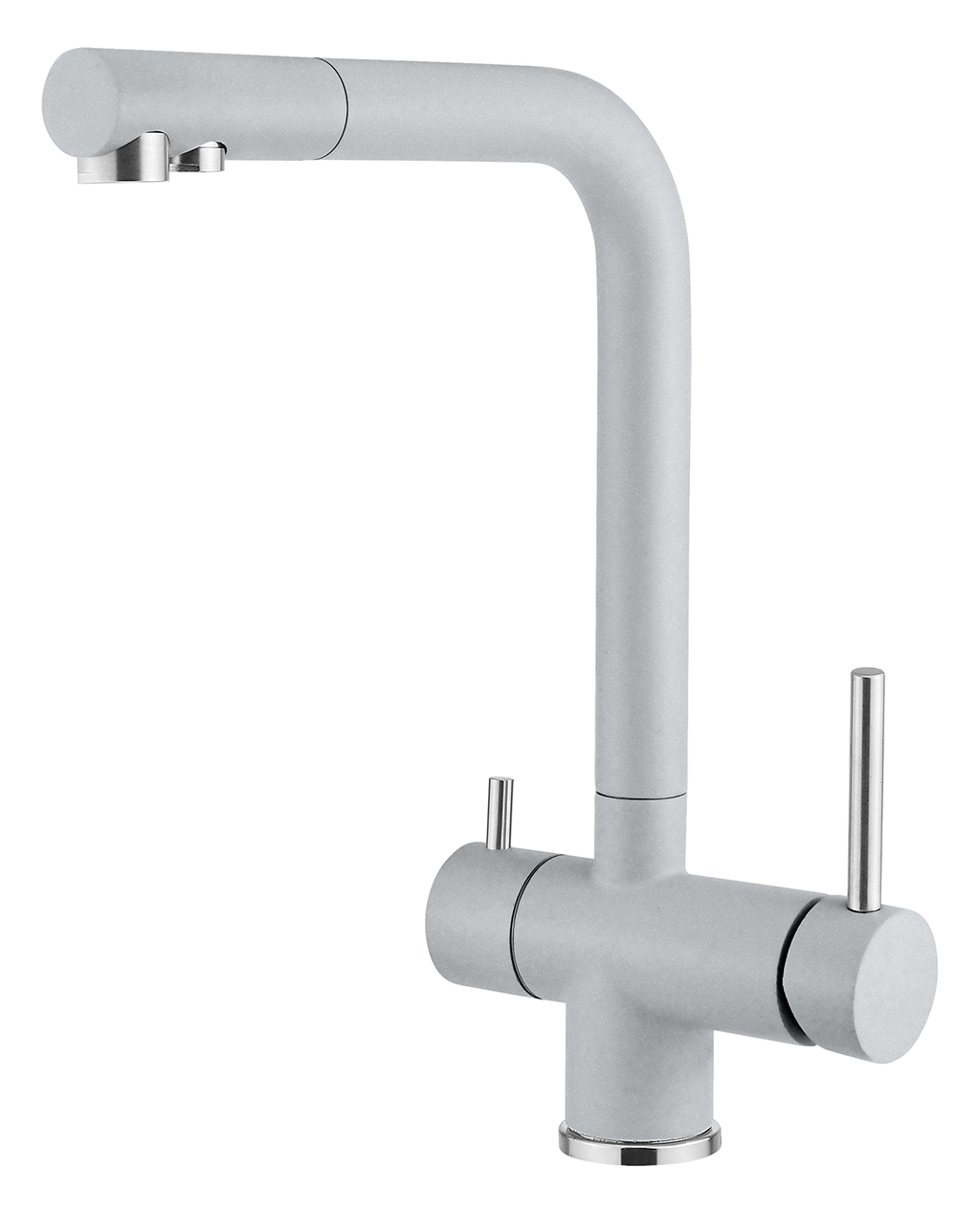 Plados FLO55AL Rubinetto Cucina Miscelatore Monocomando Canna Girevole Alluminio FLO55
