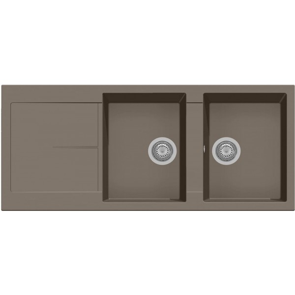 Plados NF11620 NS N3 Lavello Cucina 2 Vasche Gocciolatoio 116 cm Nanostone