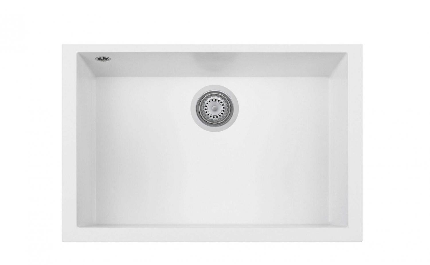 Plados ON6910ST UG 98 Lavello Cucina 1 Vasca 69 cm Microultragranit Bianco ON6910ST