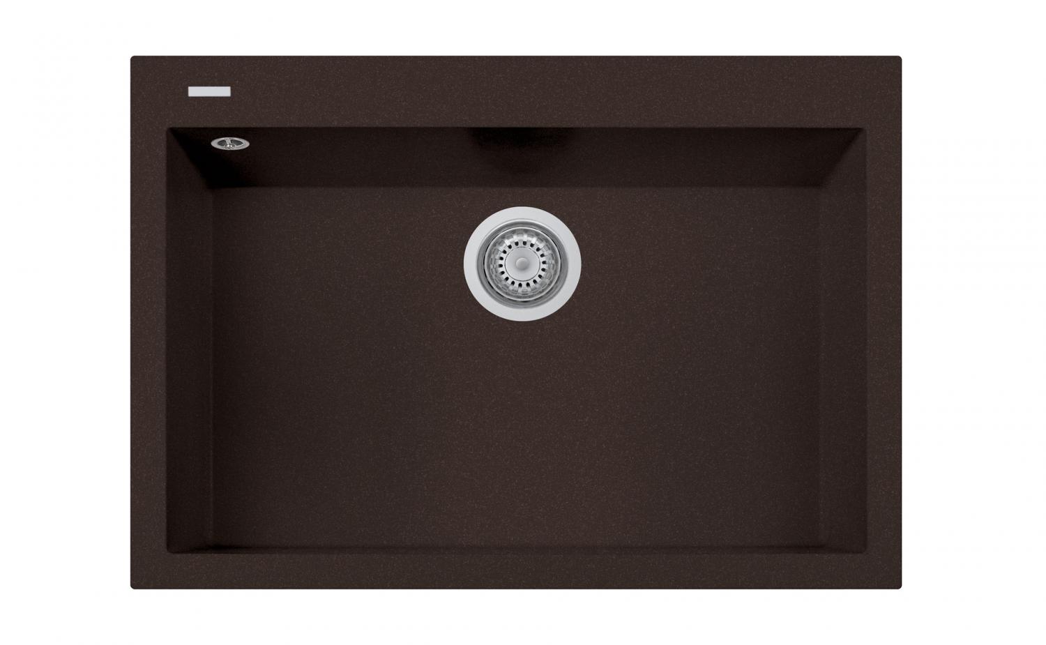 Plados ON7610 UM 64 Lavello Cucina 1 Vasca 76 cm Marrone ON7610 CARAMIXUG91