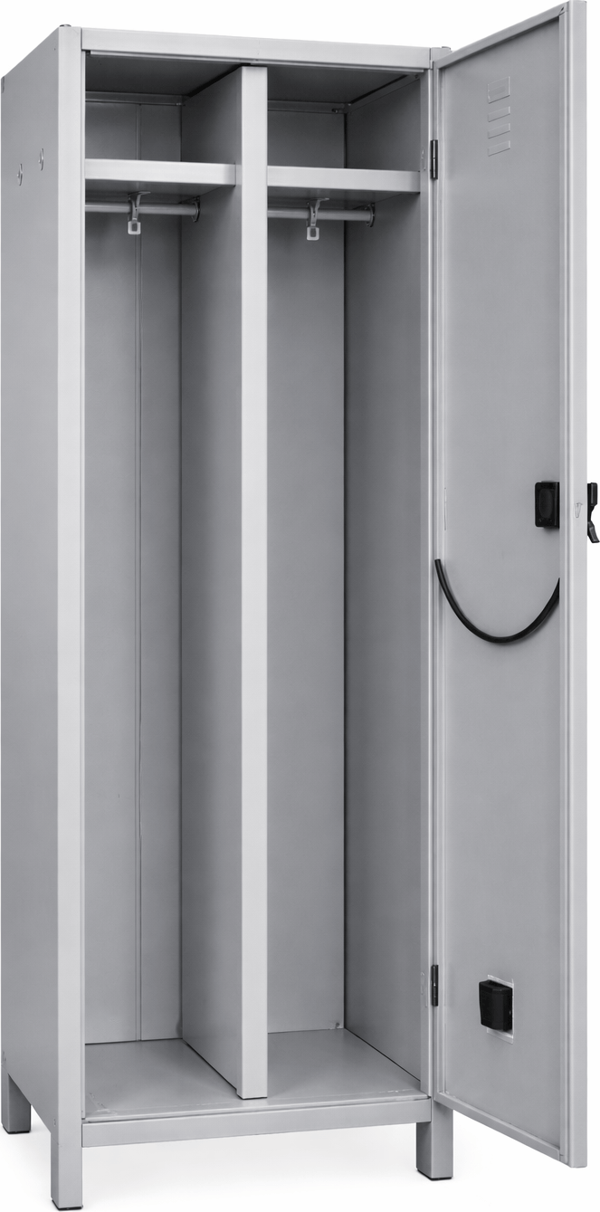 Pratiko 071KS1180X Armadietto Spogliatoio SporcoPulito in Metallo 50x50x175 cm Grigio