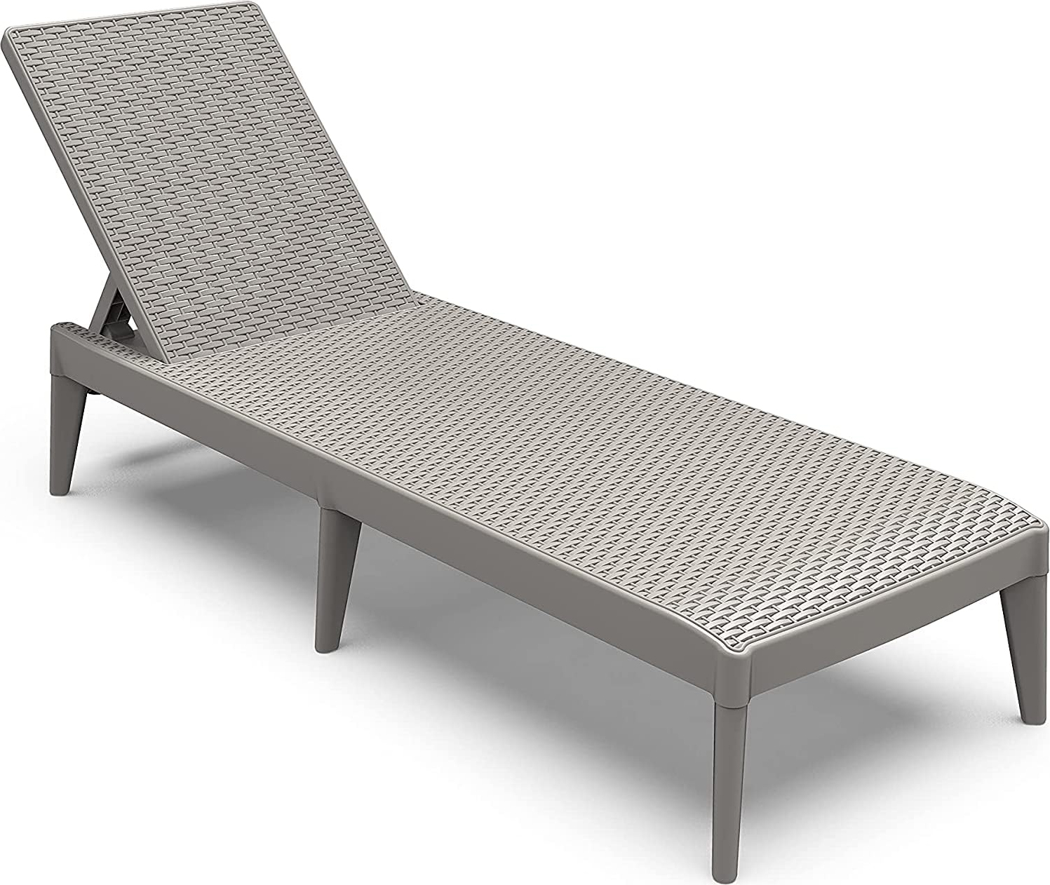 ProGarden 199418 Lettino Prendisole da Giardino in Rattan PE 186x60x29 cm Grigio Numana