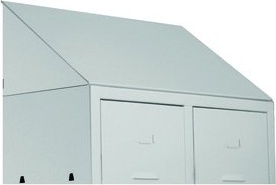 PROMETAL OS199T2P.1 Tetto Inclinato per Spogliatoio in Metallo 68,5x34 cm Grigio