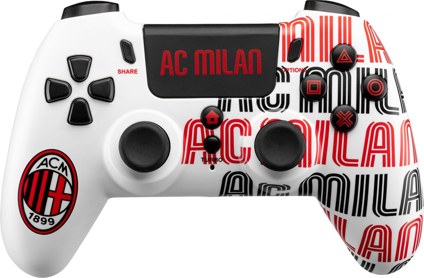 Qubick Gamepad AC Milan per Playstation 4 Bianco e Rosso - COP40001