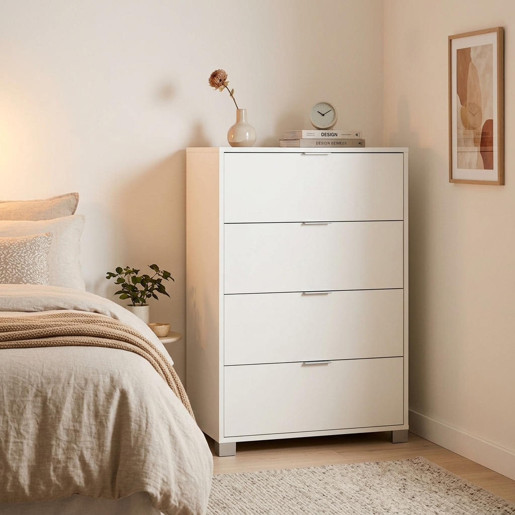 SARMOG QUADRANTE 784 CEMBIA Cassettiera 4 Cassetti 80x47x112 Bianco QUADRANTE 784