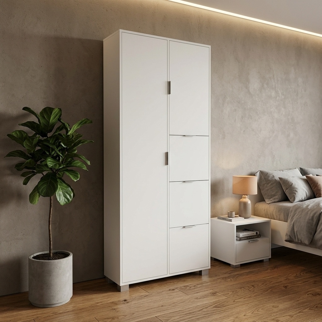 SARMOG QUADRANTE BI Armadio Guardaroba 2 ante battenti 83x29x190 cm QUADRANTE