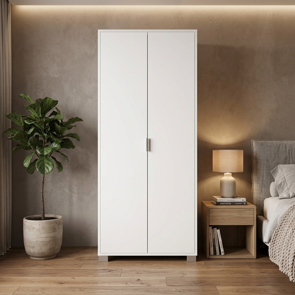 SARMOG QUADRANTE BN Armadio Guardaroba 2 ante battenti 70x41x183 cm QUADRANTE 0992452