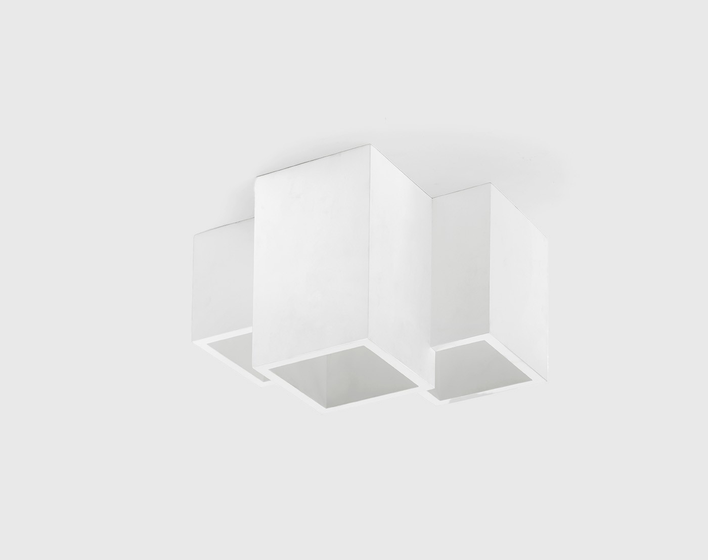 SFORZIN ILLUMINAZIONE T193 Plafoniera Soffitto 3 Luci GU10 in Gesso  Heraea