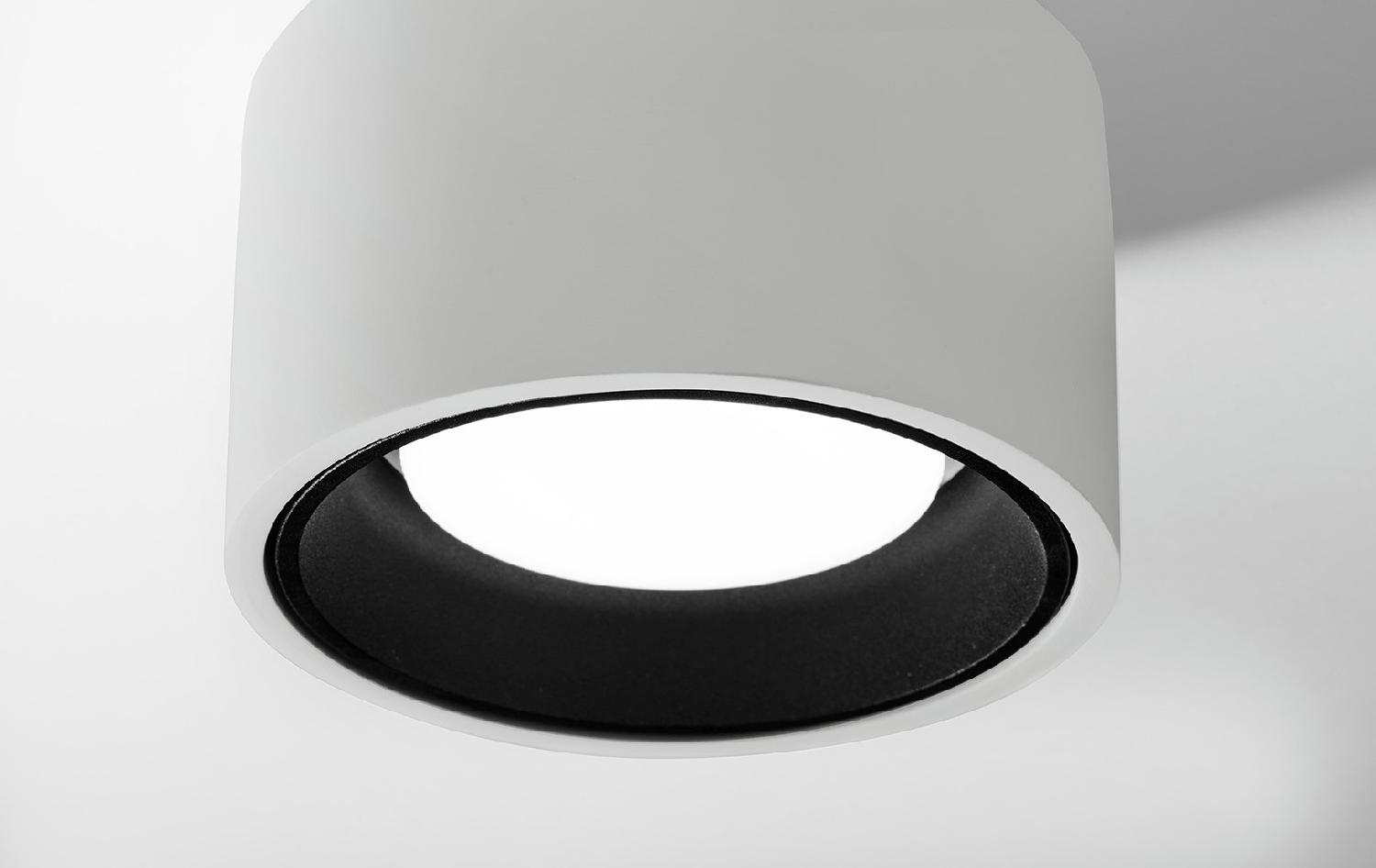 SFORZIN ILLUMINAZIONE T422 Plafoniera a Soffitto in Gesso BiancoNero GX53