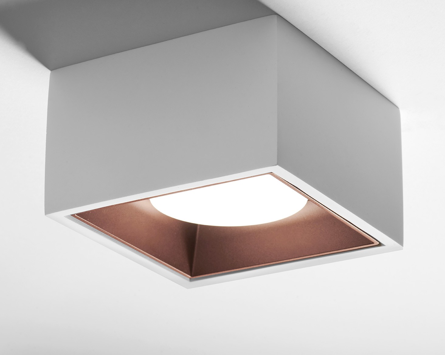SFORZIN ILLUMINAZIONE T429 Plafoniera a Soffitto in Gesso GX53 BiancoRame