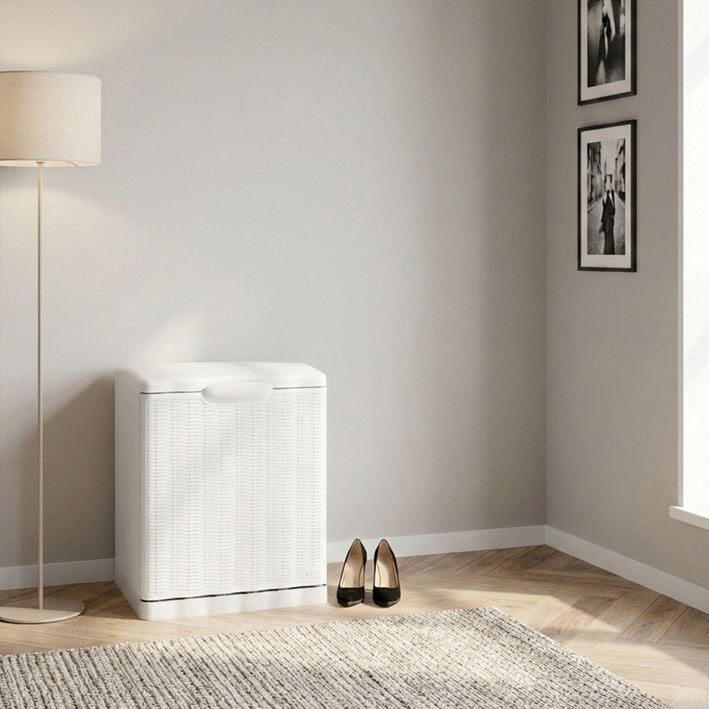 STEFANPLAST 30340 Scarpiera Modulare 4 Paia 1 Anta Plastica 40x30x40cm Bianco Elegance