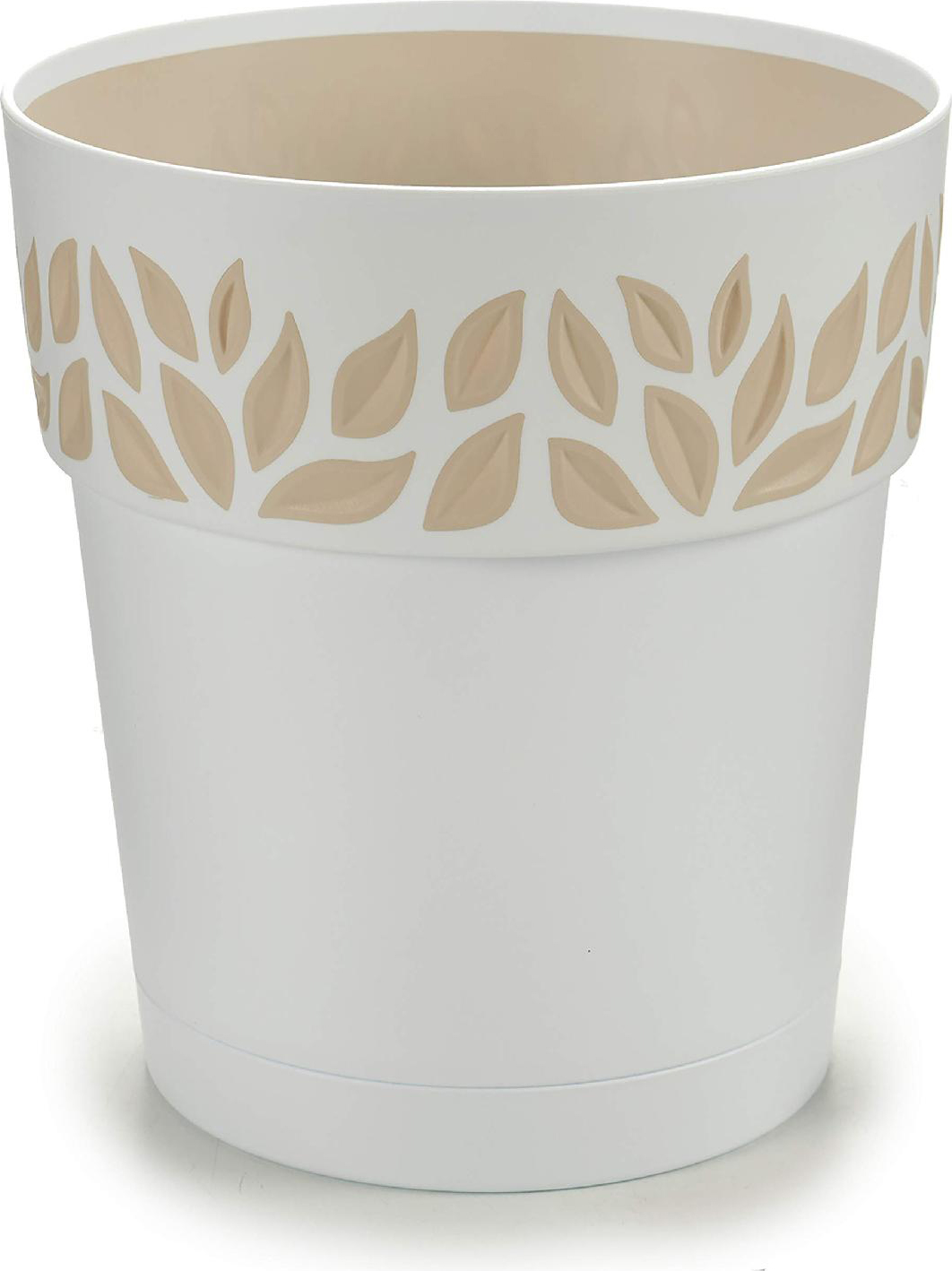 STEFANPLAST V94100 Vaso Opera Decoro Cloe cm 25x25h Bianco Travertino